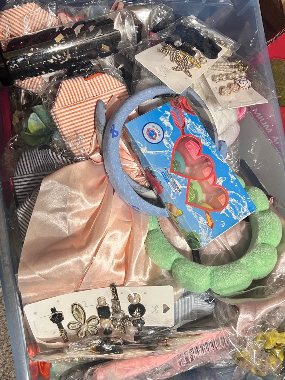 Assorted Pink Hair Scrunchies & Accessories Set - Fashion Hair Accessories
